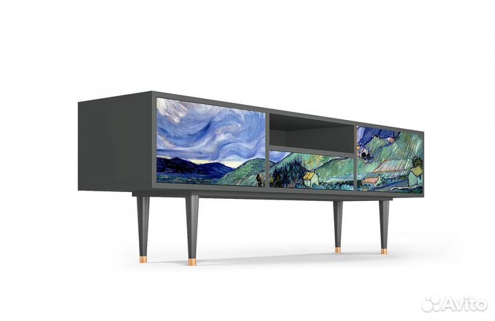 Тв-тумба T6 - Антрацит - Landscape from Saint-Rémy