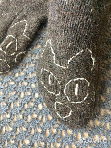 Носки вязаные с вышивкой, 36 размер