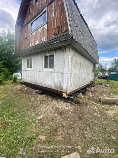 Подъём дома замена фундамента