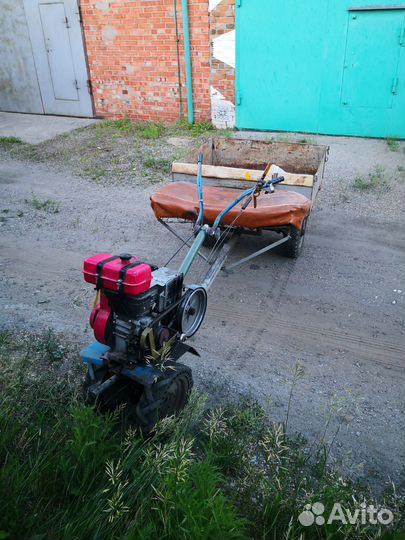 Мотоблок Нева 2М с прицепом