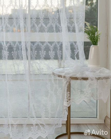 Тюль Лилиан Белый