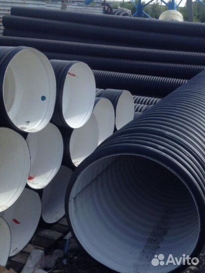 Труба гофра в канаву через дорогу