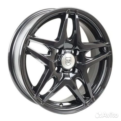 Диски Tech Line 530 6,0x15 4x98 ET:35 58.6 BL (черный глянцевый)