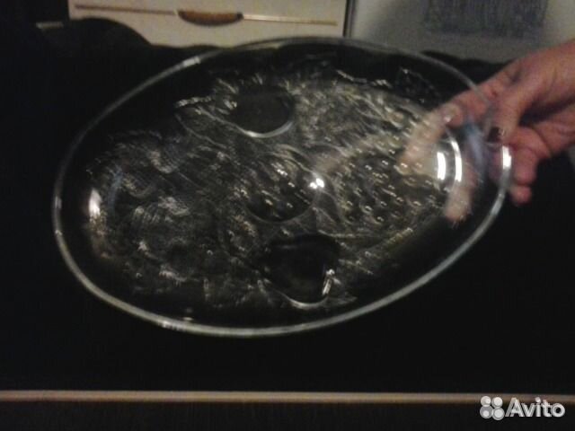 Стеклян. поднос(Чехия)