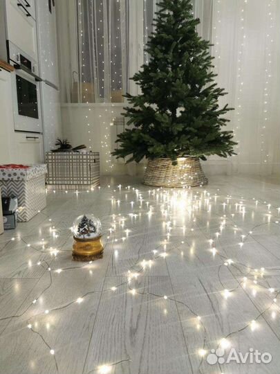 Гирлянда с тонкими нитями 720 лампочек