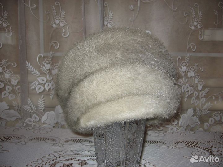 Шапка из голубой норки