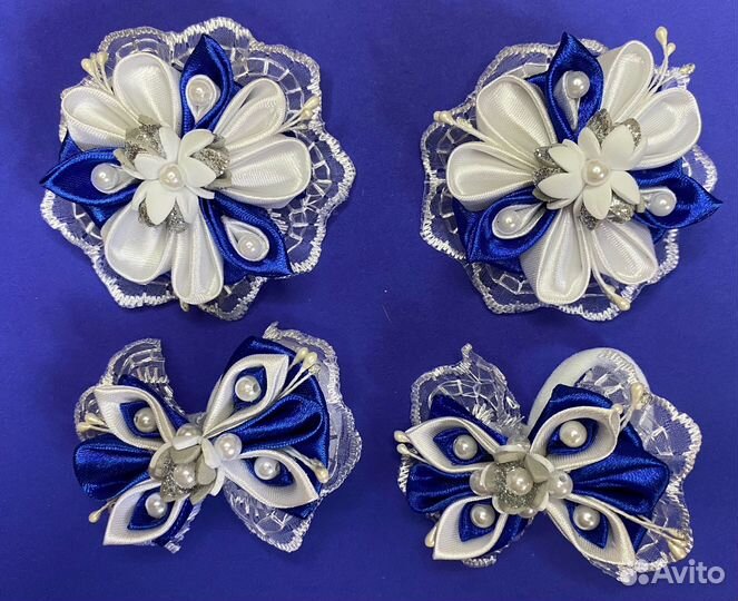 Подарочный набор бантиков. Ручная работа. 4 шт