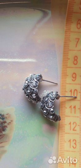 Марказит серьги