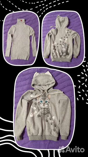 Толстовка с капюшоном для девочки