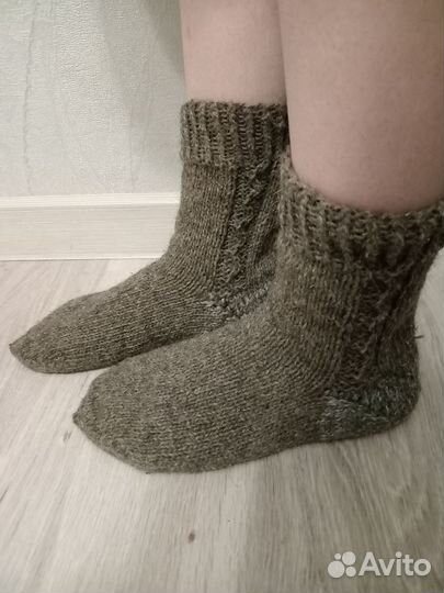 Вязанные шерстяные носки
