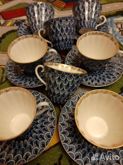 Чашка с блюдцем чайная ф. Лучистая рис. Ажур лфз