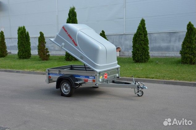 Прицеп легковой с пластиковой крышкой 2,0*1,25