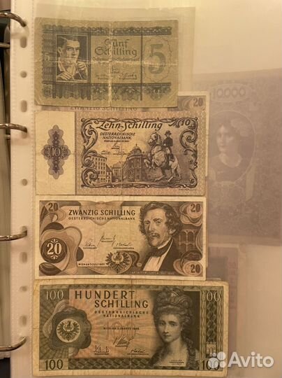 Коллекция банкнот Австрия