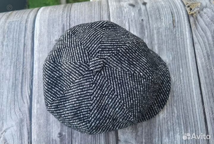 Кепка восьмиклинка хулиганка серо-чёрная