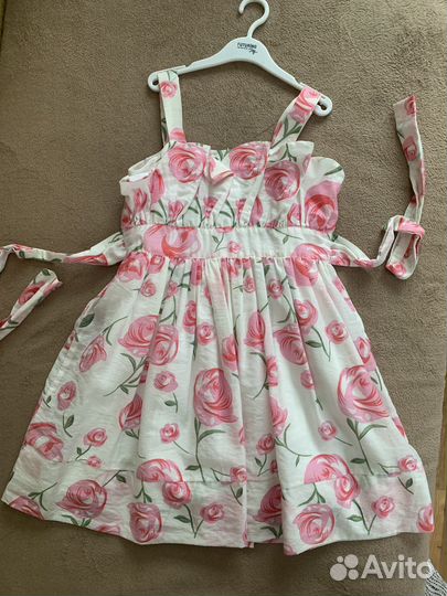 Платье оч красивое, х/б, на рост 134-140
