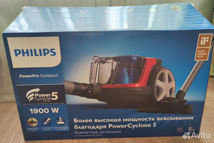 Безмешковый пылесос Philips PowerPro