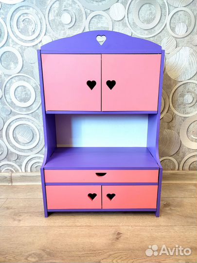 Шкафчик, буфет для кукол из дерева/Детские игрушки