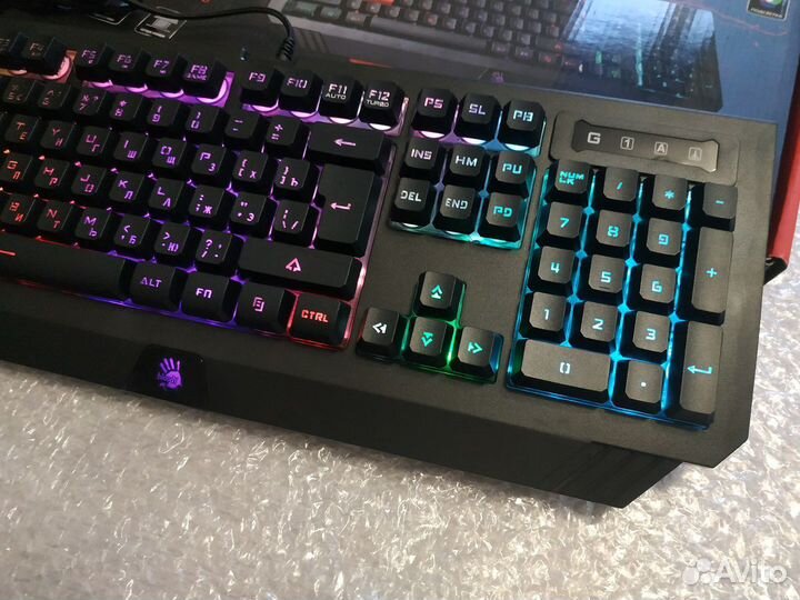 Клавиатура игровая A4Tech Bloody B125n neon
