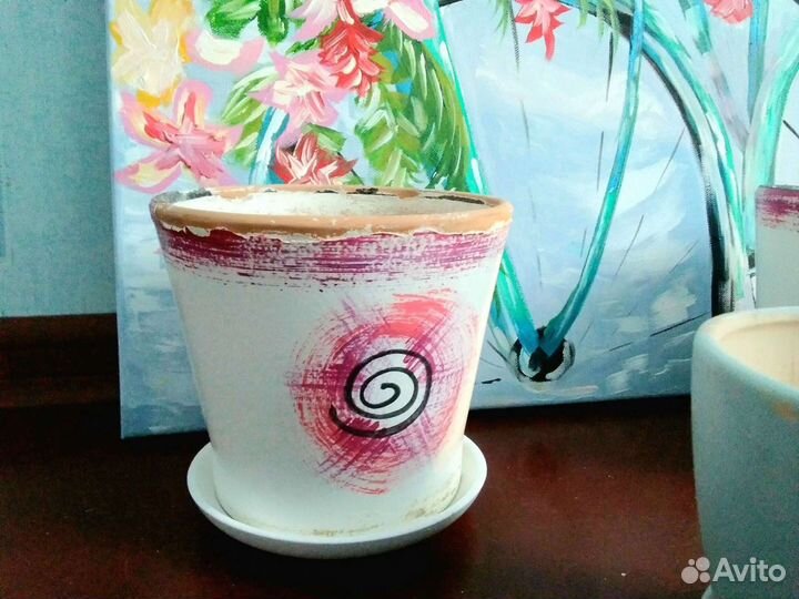 Глиняный горшок для цветов