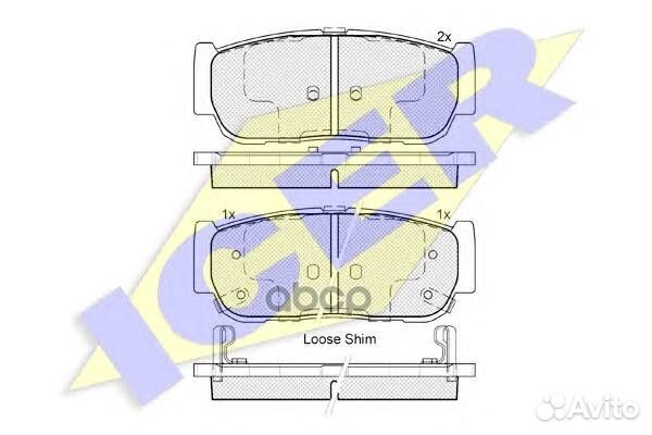 Колодки торм. диск здн Sorento 02- 182151 Icer