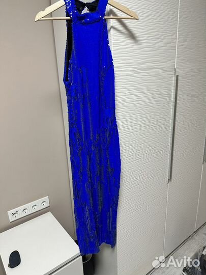 Платье с пайетками zara 44