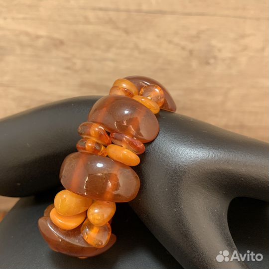 Винтажный Браслет Из Янтаря Ретро