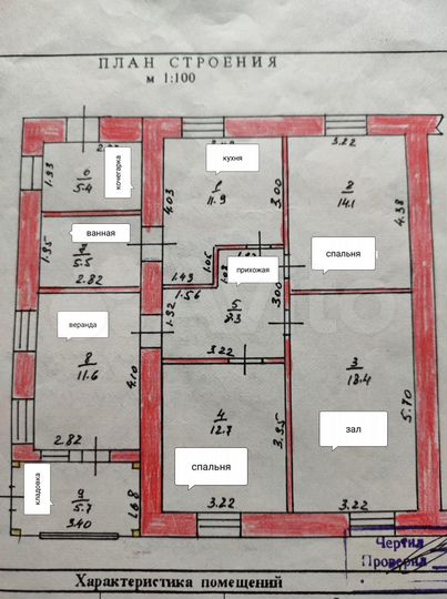 3-к. квартира, 93,6 м², 1/1 эт.