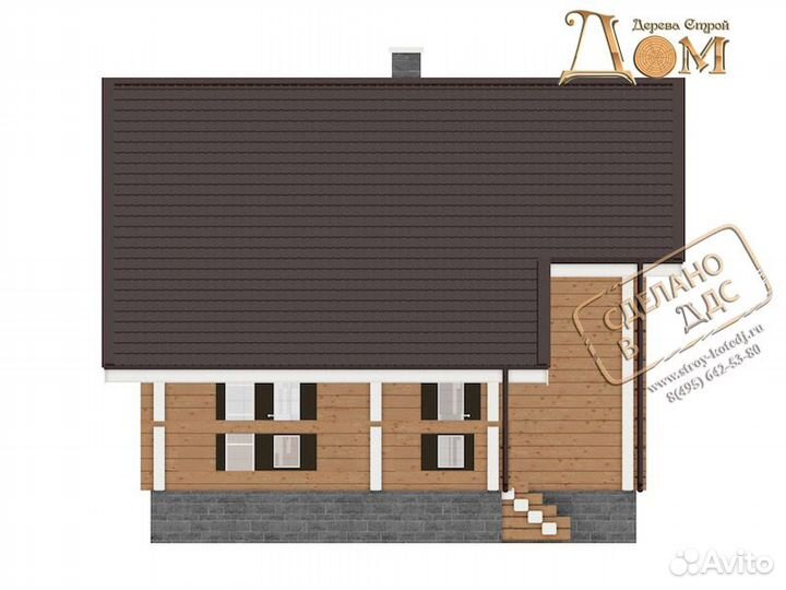 Комплект проектной документации брусового дома 8х8