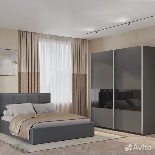 Шкаф-купе Харви шк 10 Графит 200х230х65