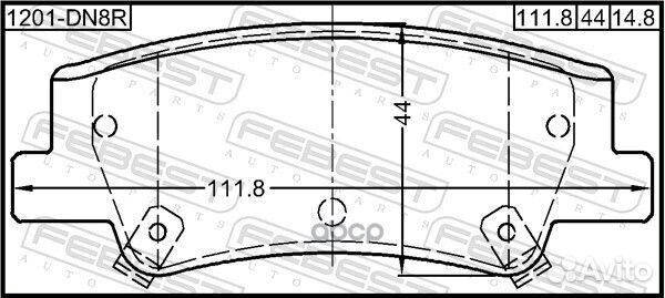 Колодки тормозные 1201DN8R Febest