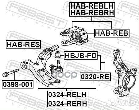 Сайлентблок HAB-RES HAB-RES Febest