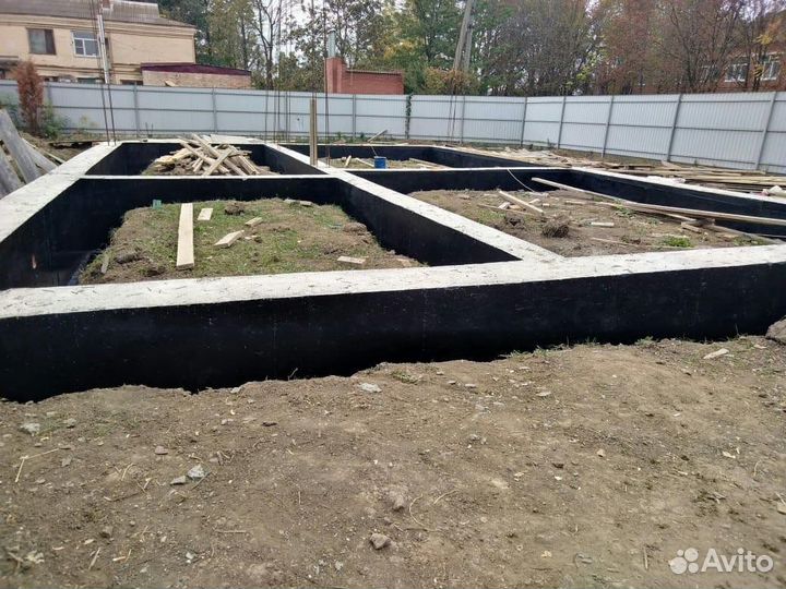 Монолитные работы, фундаменты