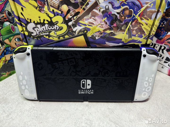 Прошитый Nintendo Switch Oled Splatoon 128GB