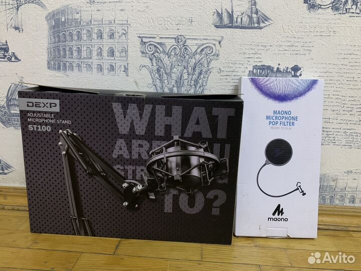 Стойка для микрофона, поп-фильтр