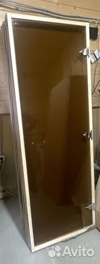 Дверь из каленого стекла бронза 1900*680 8 мм