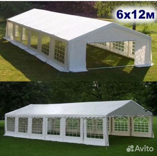 Шатер-павильон 6х12 AFM-1030W White