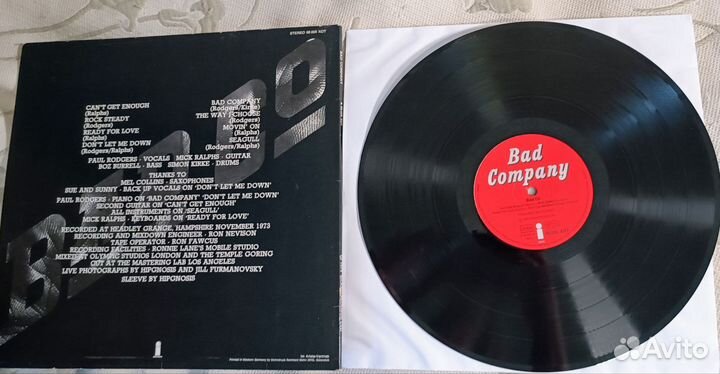 Bad Company 1974 Оригинал Germany LP