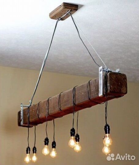 Светильник из натурального дерева