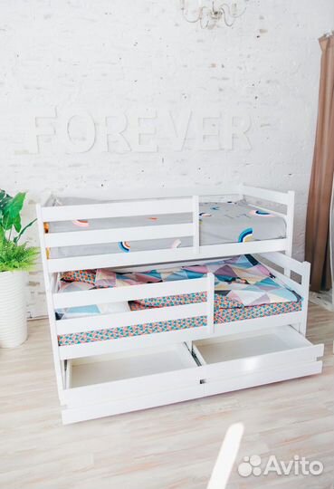 Двухъярусная кровать Манеж массив