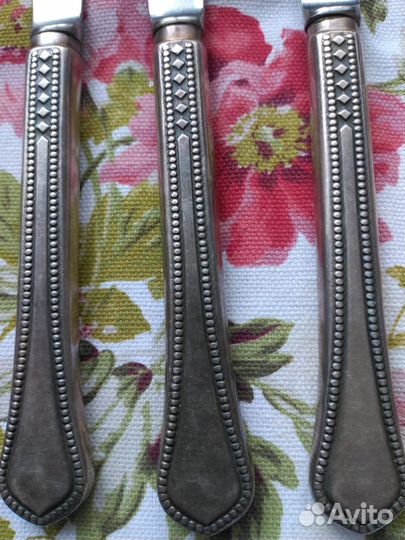 Мельхиоровые столовые ножи (Прибалтика, СССР)