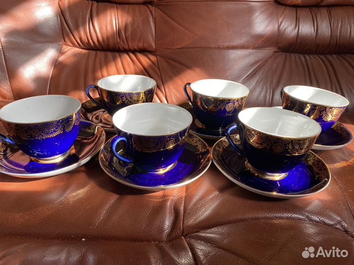 Чайный сервиз фарфор лфз Золотой фриз