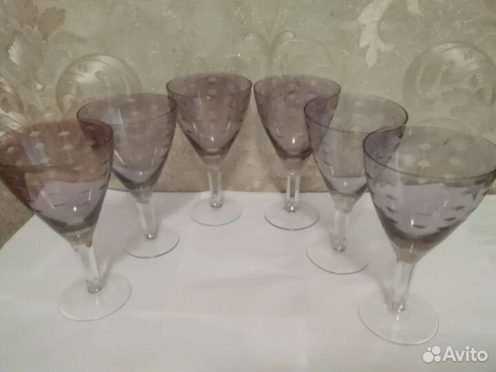 Фужеры СССР, цветное стекло