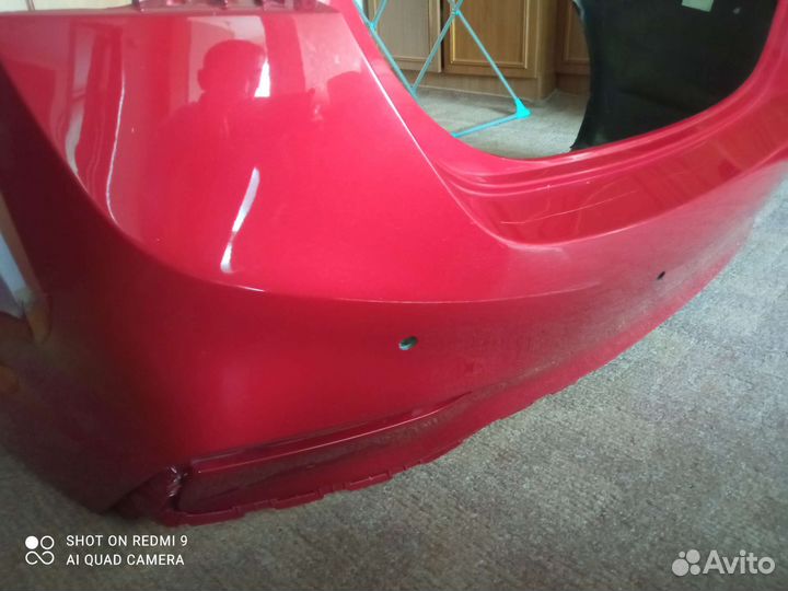 Бампер задний Hyundai Solaris 2019г красный