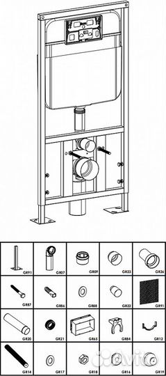 Инсталяция унитаз черный SantiLine SL-5004MB+SL-04