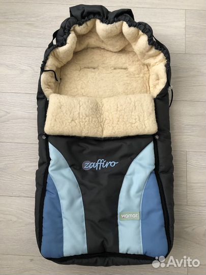 Зимний конверт в коляску на овчине Womar