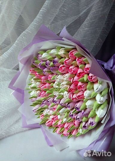 Букеты из зефирных цветов