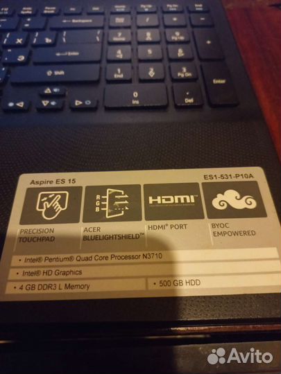 Продам ноутбук acer es1-531