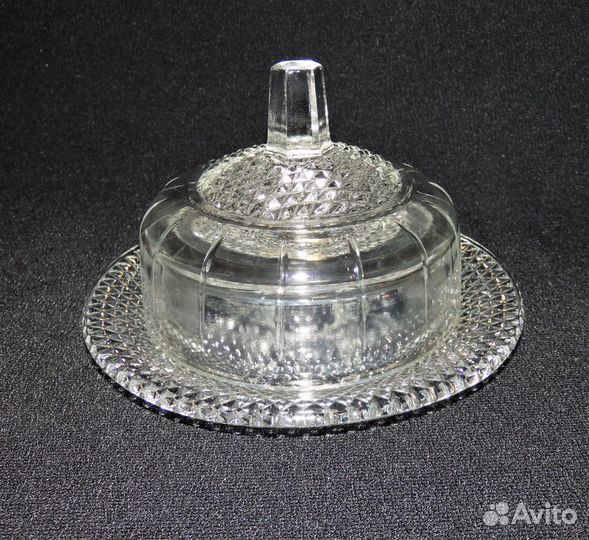Винтажная вазочка с крышкой масленка саз СССР