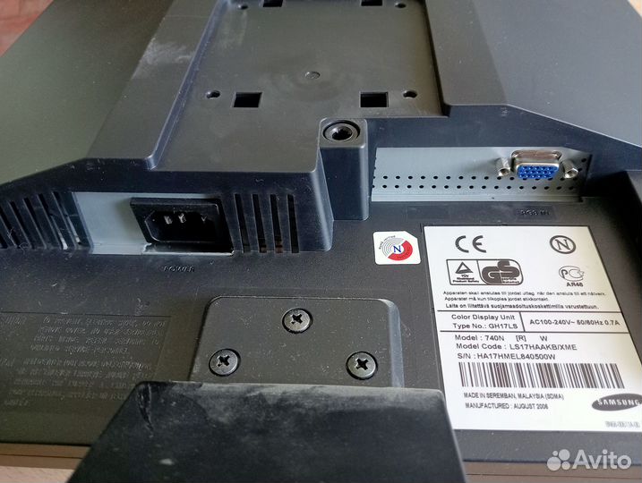 Монитор samsung SyncMaster 710N 17дюймов