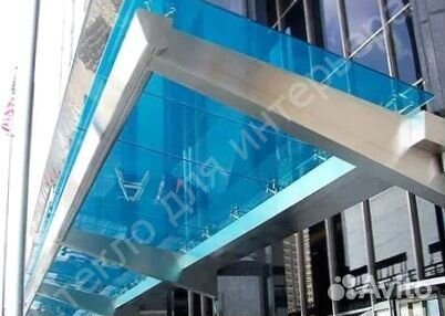 Стеклянный козырек от производителя